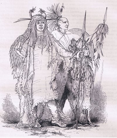 Group of frontier Indians (illustration from 