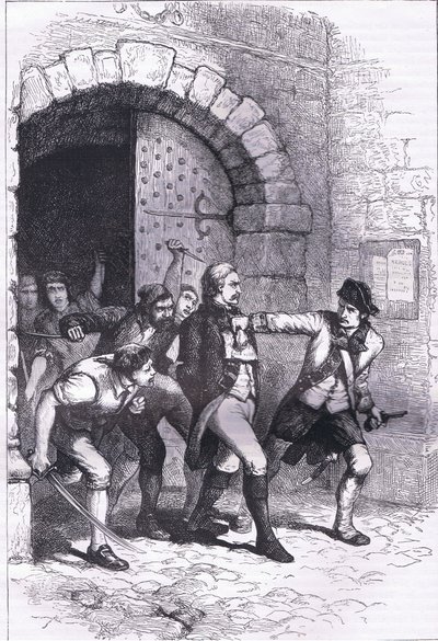 Huddy led from prison to be hanged, illustration from Cassells History of the United States published by Cassell, Petter & Galpin, c.1900 by American English school