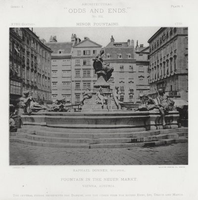 Fountain in the Neuer Markt, Vienna, Austria by American Photographer (after)