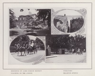 Newport, Rhode Island: Residence of James Gordon Bennett; Purgatory; Coaching on the Avenue; Bellevue Avenue by American Photographer (after)