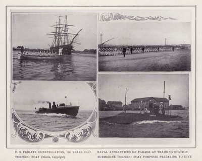 Newport, Rhode Island: US Frigate Constellation by American Photographer (after)