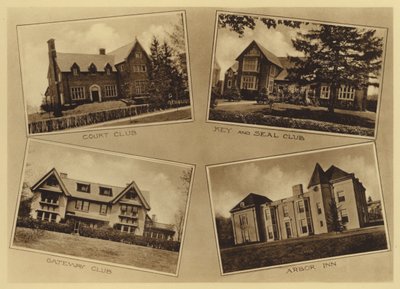 Princeton University: Court Club; Key and Seal Club; Gateway Club; Arbor Inn by American Photographer (after)