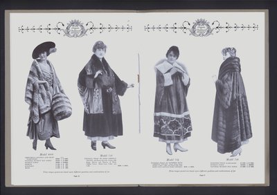 Two-page spread from The Theater of Fur Fashion by American Photographer (after)