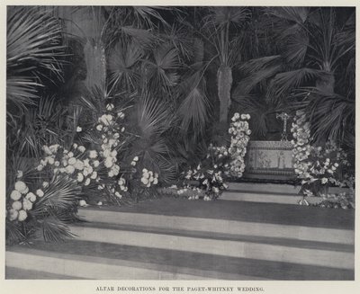 Altar Decorations for the Paget-Whitney Wedding by American Photographer