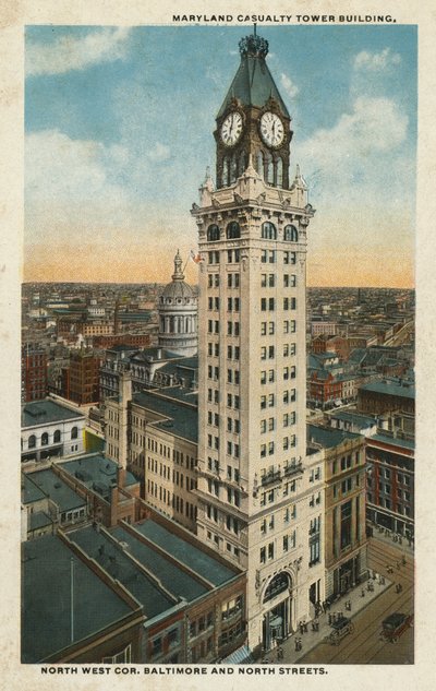 Baltimore, MA: Maryland Casualty Tower Building, North West Corner Baltimore and North Streets by American Photographer