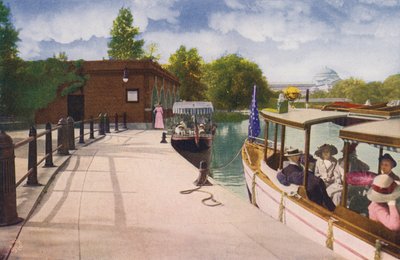 Chicago: Jackson Park Boat House and Excursion Steamers by American Photographer