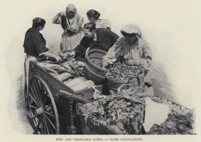 Fish and Vegetable Carts, a Close Calculation by American Photographer