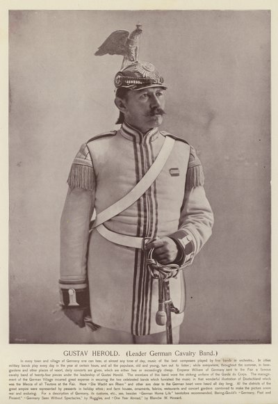 Gustav Herold, Leader German Cavalry Band by American Photographer