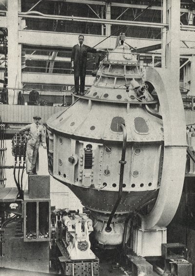Gyro Stabiliser from the Italian Liner Conte di Savoia by American Photographer