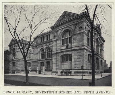 Lenox Library, Seventieth Street and Fifth Avenue by American Photographer