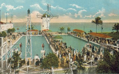 Miami, Florida, c 1925: Miami Beach Casino Swimming Pool by American Photographer