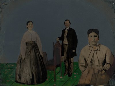 Portrait of Two Women and a Man by American Photographer
