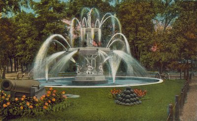 Poughkeepsie: Memorial Fountain by American Photographer
