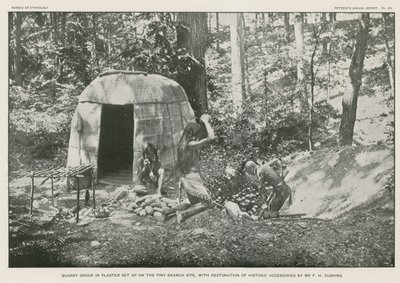 Quarry group in plaster set up on the Piny Branch site by American Photographer