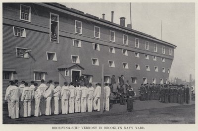 Receiving-Ship Vermont in Brooklyn Navy Yard by American Photographer
