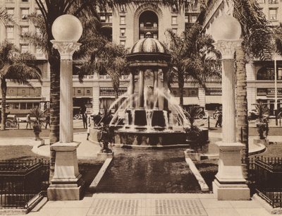 San Diego: Electric Fountain in Plaza Park, facing the US Grant Hotel, donated to the city by Louis J Wilde by American Photographer