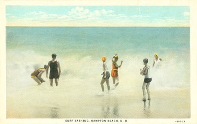 Surf Bathing, Hampton Beach, New Hampshire, circa 1920 by American Photographer