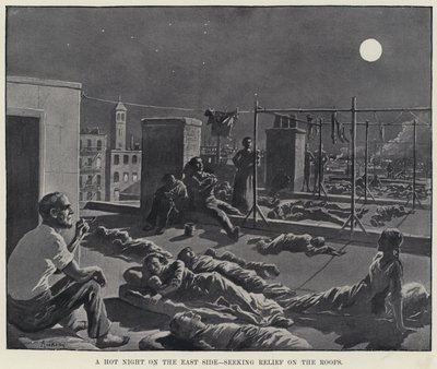 A Hot Night on the East Side, seeking Relief on the Roofs by American School