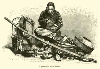 A Japanese Shoemaker by American School