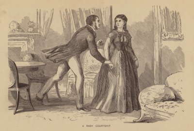 A Rash Courtship (engraving) by American School