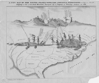 A new map of the United States with the additional territories on an improved plan by American School