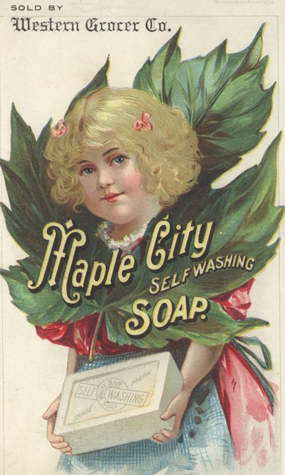 Advertisement for Maple City Self Washing Soap, c.1880 by American School