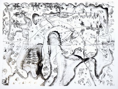 American Indian Map by American School