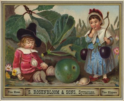 Boy Asleep After Eating Too Much Fruit by American School
