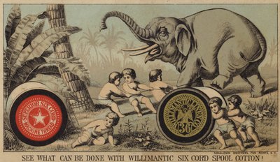 Boys Trapping Elephant with Cotton by American School