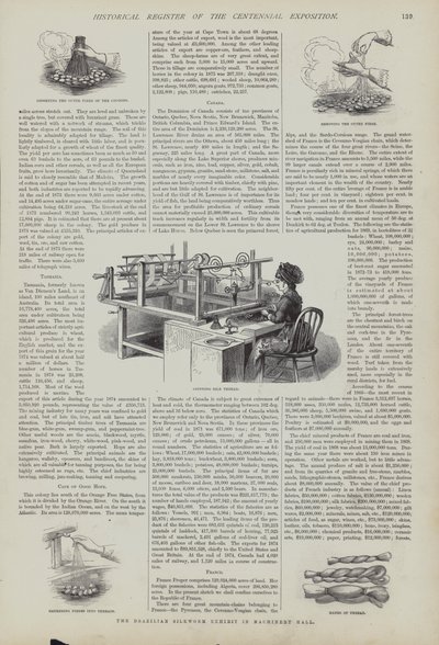 Brazilian Silkworm Exhibit in Machinery Hall, Centennial Exposition, Philadelphia, Pennsylvania, USA by American School