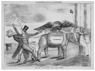 Congressional elephant, or, Last desperate pull for power by American School