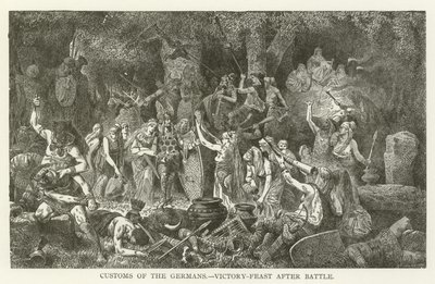 Customs of the Germans: Victory-Feast After Battle by American School