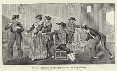 Disturbance at Signing of Neapolitan Marriage Contract by American School