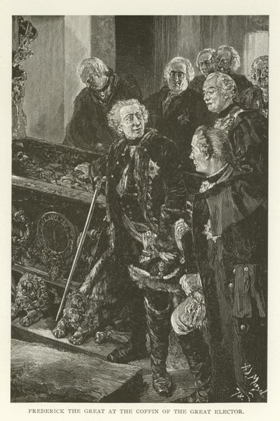Frederick the Great at the Coffin of the Great Elector by American School
