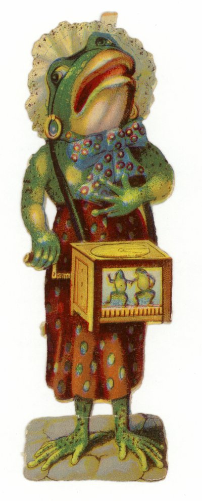 Frog Winding Up Music Box by American School