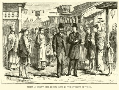 General Grant and Prince Dati in the streets of Tokyo by American School