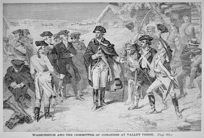 George Washington at Valley Forge with his Continental Army, Winter and Spring by American School