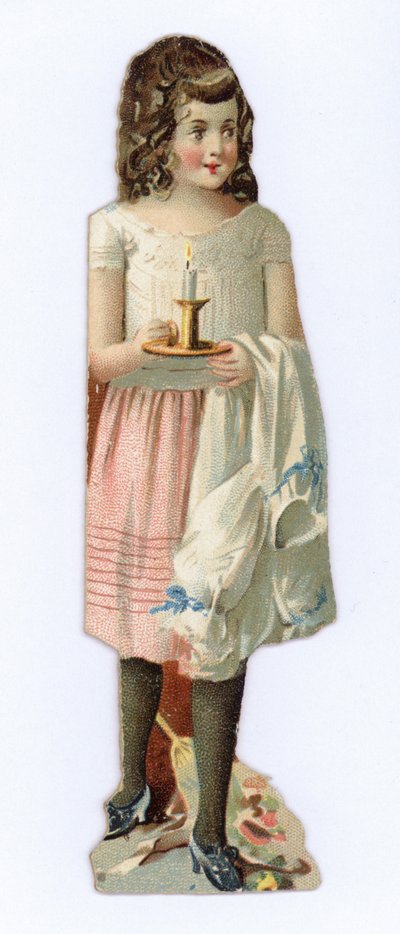 Girl with candle by American School