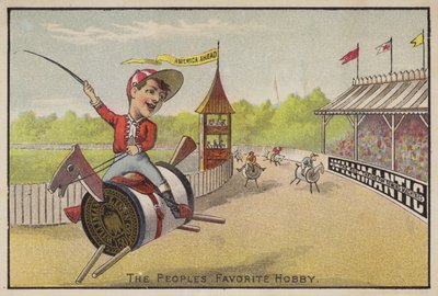 Horse Racing on Cotton Reels by American School