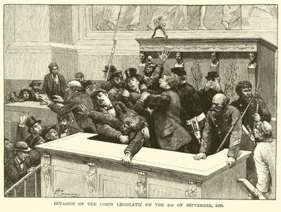 Invasion of the Corps Legislatif on the 4 September 1870 by American School
