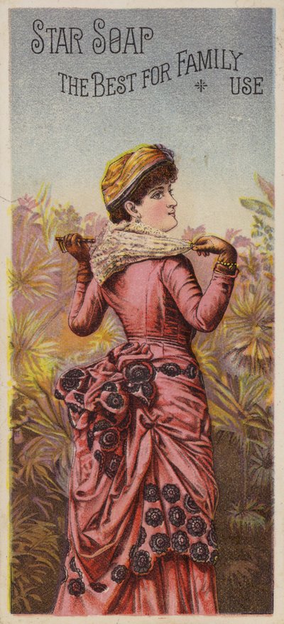 Lady Posing with Parasol by American School