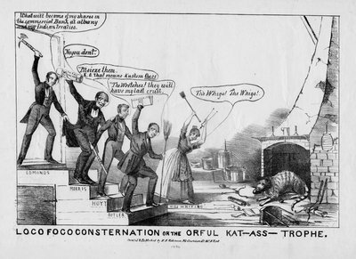Loco Foco consternation, or, The orful kat-asstrophe, published by H R Robinson, New York, c.1838 by American School