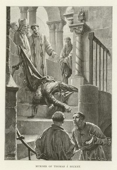 Murder of Thomas A Becket by American School