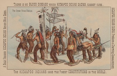 Native American snow shoe dance by American School