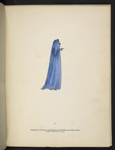 Plate 7. A ghost in blue. Spectropia; or, Surprising spectral illusions showing ghosts everywhere, and of any colour, etc. ser. 1. J.H. Brown 1864 by American School