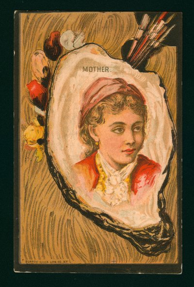 Portrait of a mother by American School