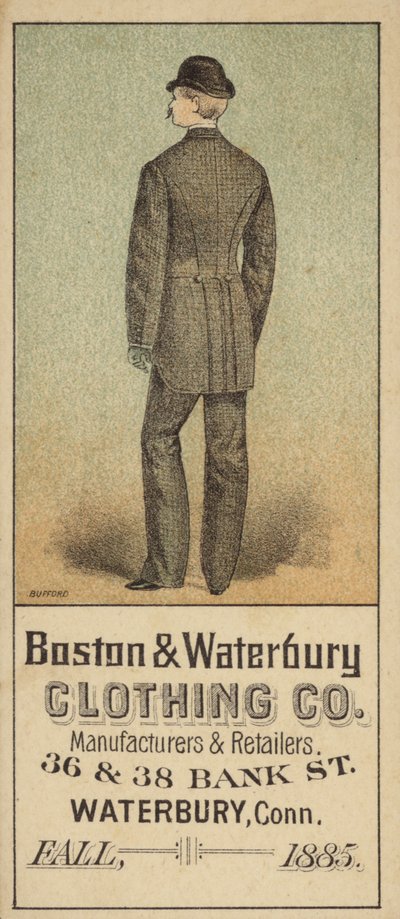 Rear View of Man in Suit by American School