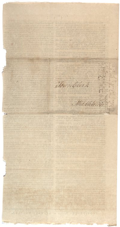 Resolutions printing NYS proposal for amendments to Constitution, October 1788 by American School