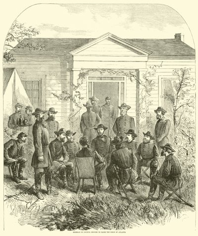 Sherman in Council Decides to Raise the Siege of Atlanta, July 1864 by American School