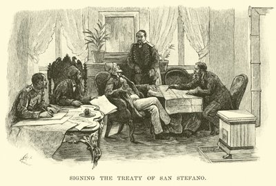 Signing the Treaty of San Stefano by American School